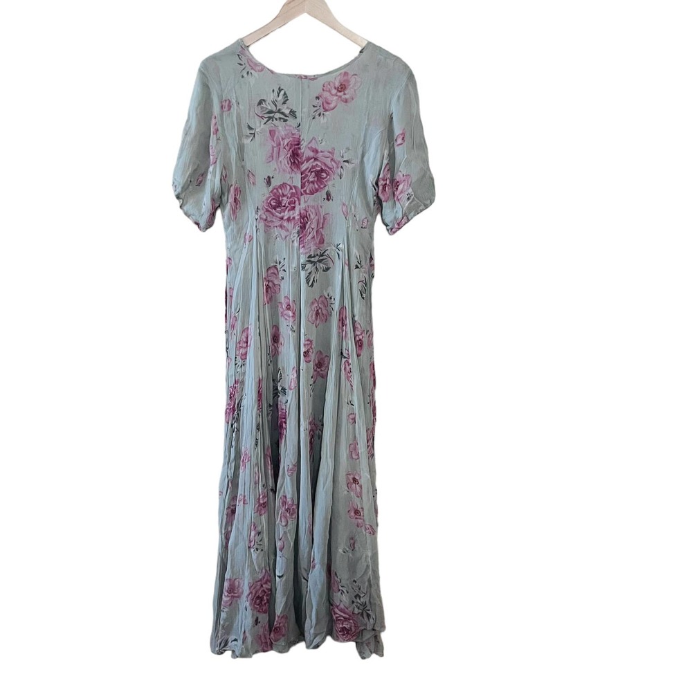 Unbranded Floral Print Double Lined Short Sleeve Fit And Flare Dress Size M M - Picture 2 of 8